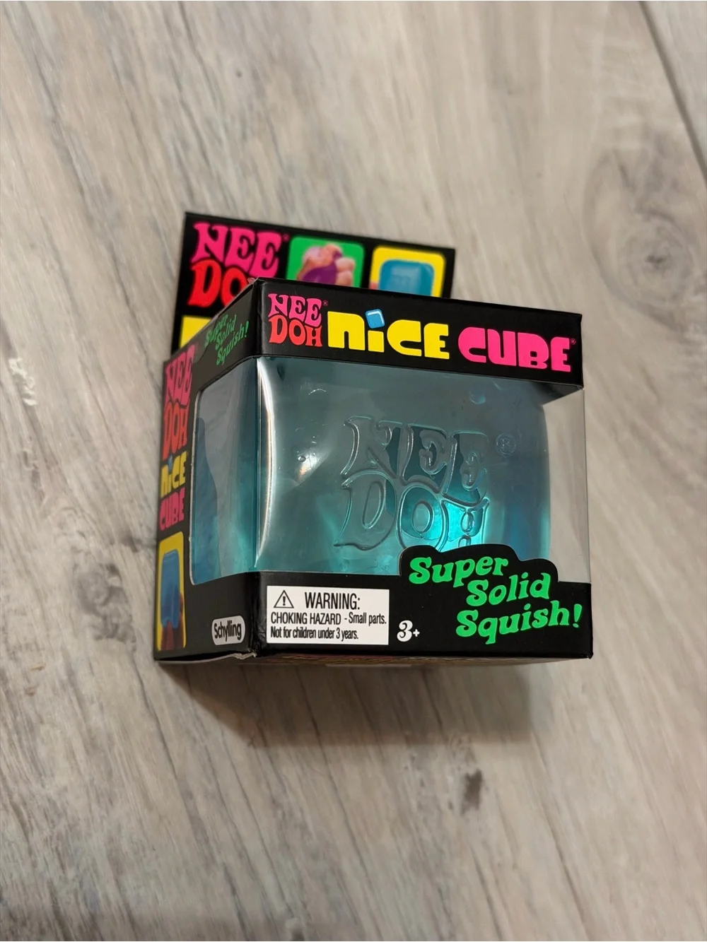 NWT NeeDoh Schylling Blue Nice Cube 2.25” Viral Suiqhsy Satisfying Fidget Toy